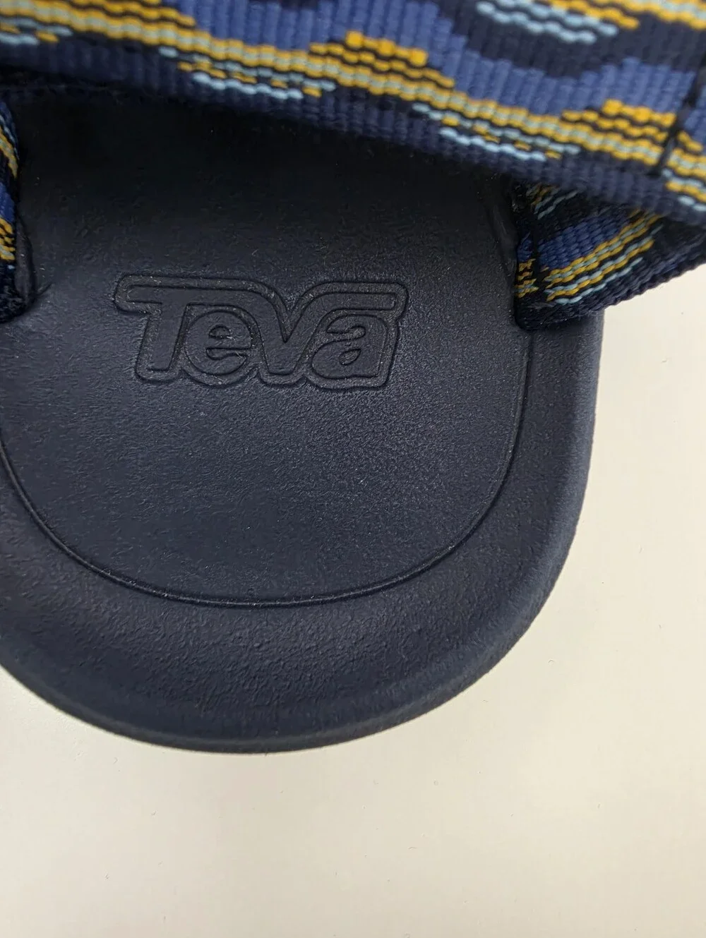 Teva Kids Navy Blue Strappy Sandals with Yellow & Light Blue Accents